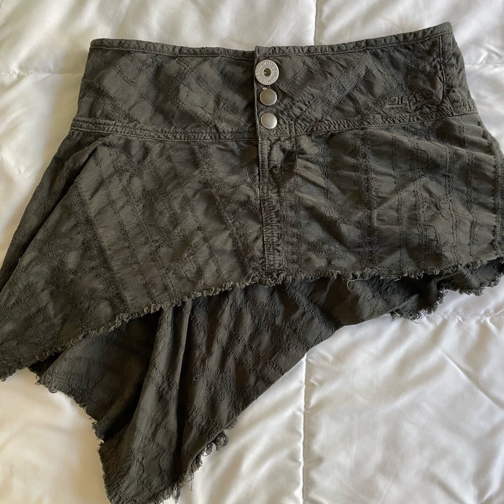 Diesel Asymmetrical Raw Edge Mini Skirt